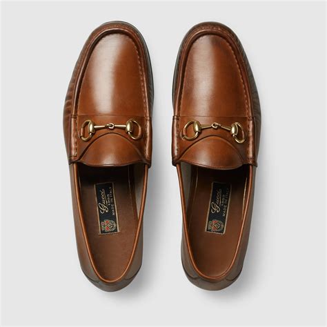 gucci 1953 horsebit leather loafer brown|gucci 1953 horsebit loafer men's.